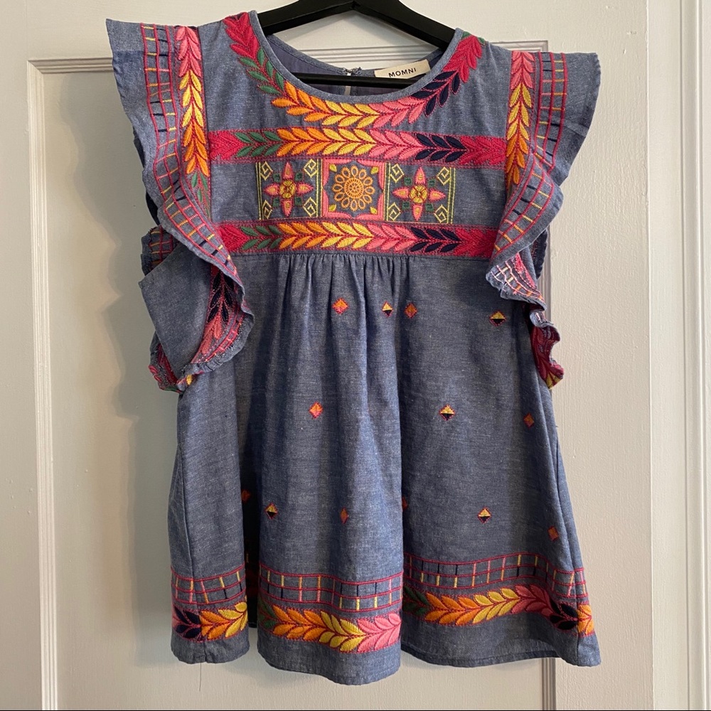 Colorful Embroidered Top